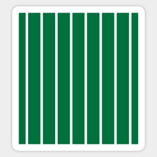 Narrow green and white stripes 2 Sticker